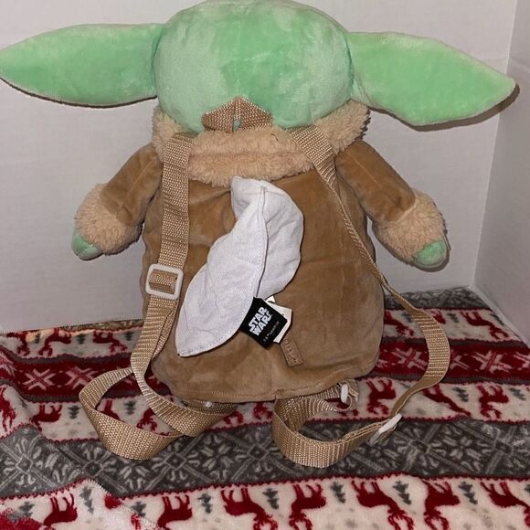 Disney + Mandalorin “The Child” Baby Yoda Grogu plush 13” plush backpack - Picture 4 of 5